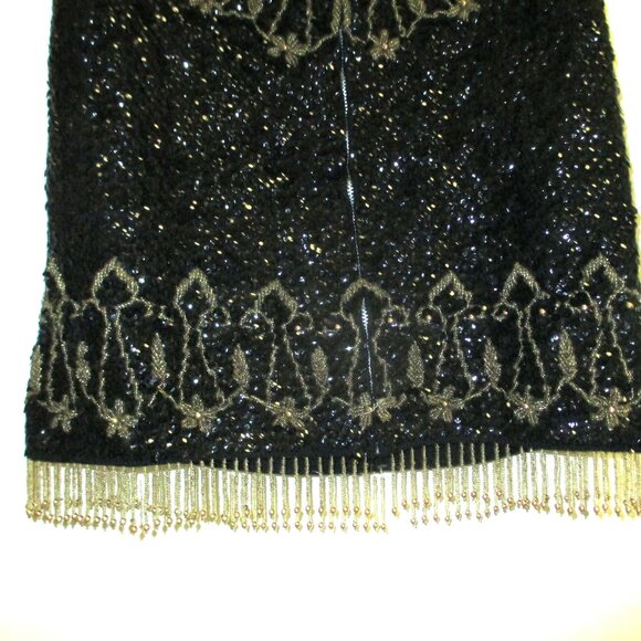 Shirt - Vintage Hand Beaded in Hong Kong  Women's Black Dressy Tank Top - Picture 9 of 13